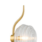 Luminosity Designs Ltd - Cyril 1 Light Table Lamp, Antique Brass with 160mm Ridged Coloured Glass - Luminosity Designs Ltd