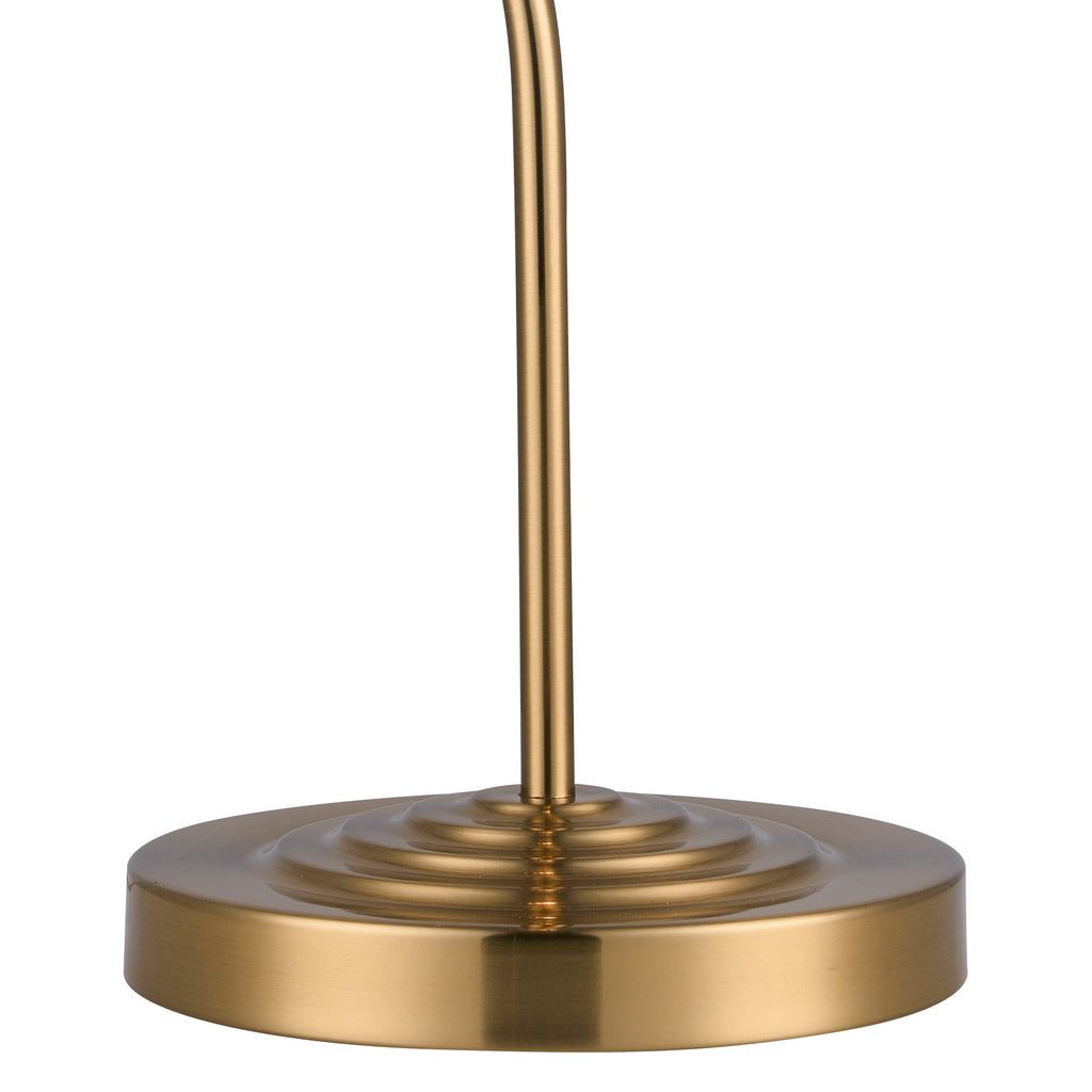 Luminosity Designs Ltd - Cyril 1 Light Table Lamp, Antique Brass with 160mm Ridged Coloured Glass - Luminosity Designs Ltd