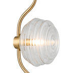 Luminosity Designs Ltd - Cyril 1 Light Table Lamp, Antique Brass with 160mm Ridged Coloured Glass - Luminosity Designs Ltd