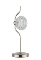 Luminosity Designs Ltd - Cyril 1 Light Table Lamp, Polished Nickel with 160mm Ridged Coloured Glass - Luminosity Designs Ltd