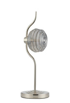 Luminosity Designs Ltd - Cyril 1 Light Table Lamp, Polished Nickel with 160mm Ridged Coloured Glass - Luminosity Designs Ltd