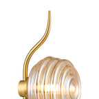 Luminosity Designs Ltd - Cyril 1 Light Table Lamp, Polished Nickel with 160mm Ridged Coloured Glass - Luminosity Designs Ltd