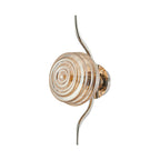 Luminosity Designs Ltd - Cyril 1 Light Wall/Flush Light, Polished Nickel with 160mm Ridged Coloured Glass - Luminosity Designs Ltd