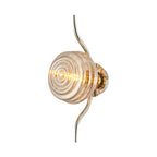 Luminosity Designs Ltd - Cyril 1 Light Wall/Flush Light, Polished Nickel with 160mm Ridged Coloured Glass - Luminosity Designs Ltd
