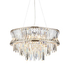 Abigail Bright 9 Light Chandelier Pendant with Concave Clear Glass
