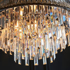 Abigail Bright 9 Light Chandelier Pendant with Concave Clear Glass