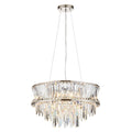 Abigail Bright 9 Light Chandelier Pendant with Concave Clear Glass