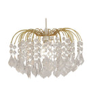 Oaks Lighting - Dacia Beaded Acrylic Chandelier Pendant Shade with Curved Metalwork for all Pendant Types - Luminosity Designs Ltd