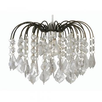 Oaks Lighting - Dacia Beaded Acrylic Chandelier Pendant Shade with Curved Metalwork for all Pendant Types - Luminosity Designs Ltd