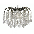 Oaks Lighting - Dacia Beaded Acrylic Chandelier Pendant Shade with Curved Metalwork for all Pendant Types - Luminosity Designs Ltd