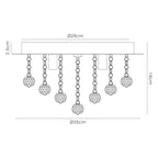 Deco - Dahlia Small Crystal Flush Ceiling - Luminosity Designs Ltd