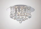 Deco - Dahlia Small Crystal Flush Ceiling - Luminosity Designs Ltd