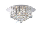 Deco - Dahlia Small Crystal Flush Ceiling - Luminosity Designs Ltd