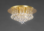 Deco - Dahlia Small Crystal Flush Ceiling - Luminosity Designs Ltd