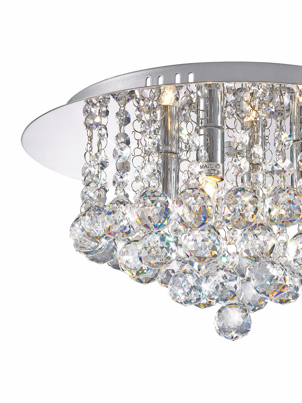 Deco - Dahlia Small Crystal Flush Ceiling - Luminosity Designs Ltd