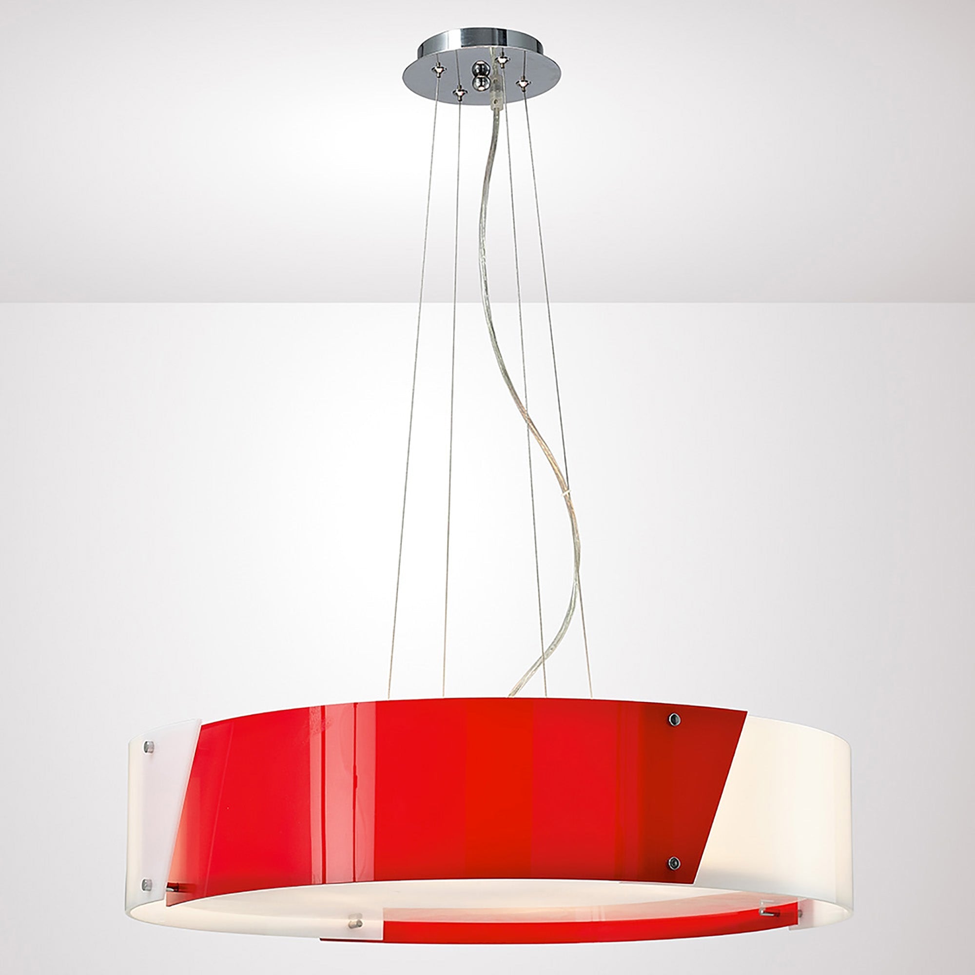 Diyas - Dakota Medium 4 Light Pendant with a Retro Style (DIYAS IL30674RD) - Luminosity Designs Ltd