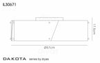 Diyas - Dakota Small 4 Light Ceiling Flush Fitting in a Retro Style (DIYAS IL30671) - Luminosity Designs Ltd