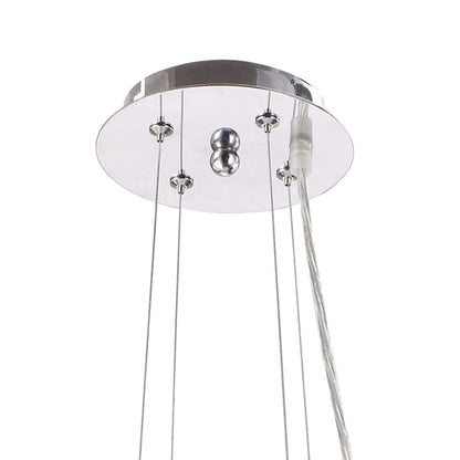 Dakota Ring Pendant, Small 4 Light E27, Polished Chrome &  Acrylic (DIYAS IL30672)