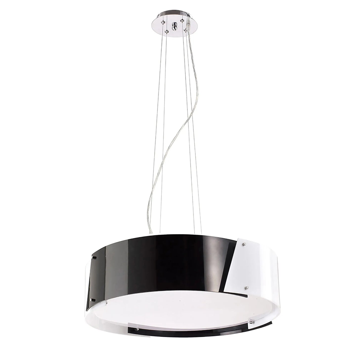 Dakota Ring Pendant, Small 4 Light E27, Polished Chrome &  Acrylic (DIYAS IL30672)