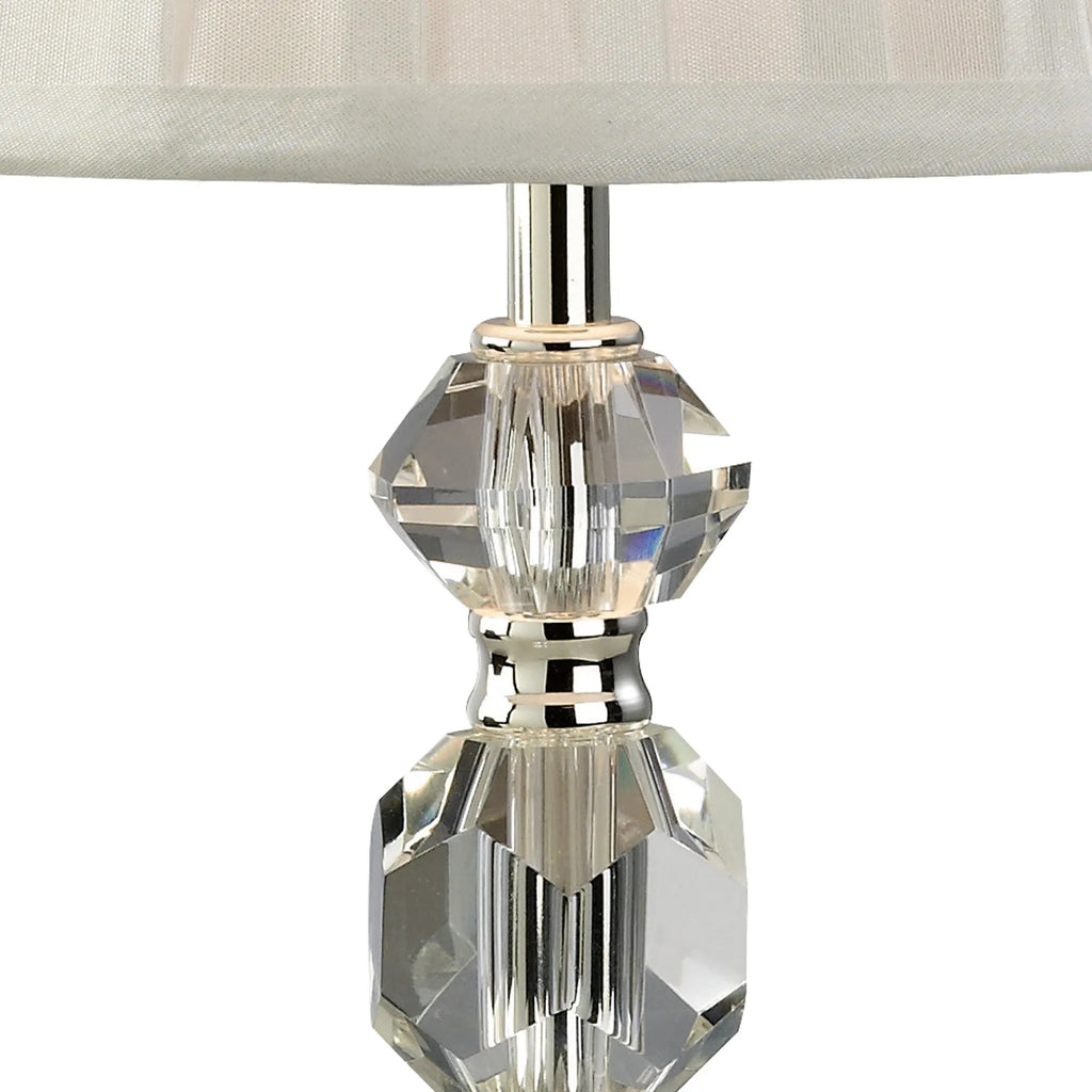 Diyas - Dana Crystal Table Lamp WITHOUT SHADE, 1 Light E14, Silver Finish (DIYAS IL11004) - Luminosity Designs Ltd