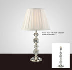 Diyas - Dana Crystal Table Lamp WITHOUT SHADE, 1 Light E14, Silver Finish (DIYAS IL11004) - Luminosity Designs Ltd