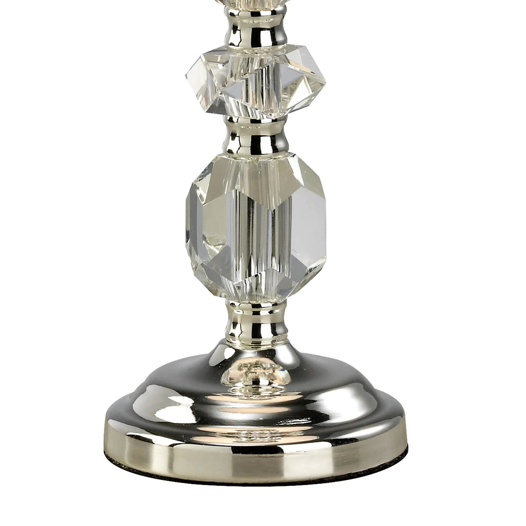 Diyas - Dana Crystal Table Lamp WITHOUT SHADE, 1 Light E14, Silver Finish (DIYAS IL11004) - Luminosity Designs Ltd