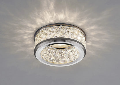 Dante GU10 Downlight 1 Light With 3 Levels Of Crystal Beads (DIYAS IL30835CH)