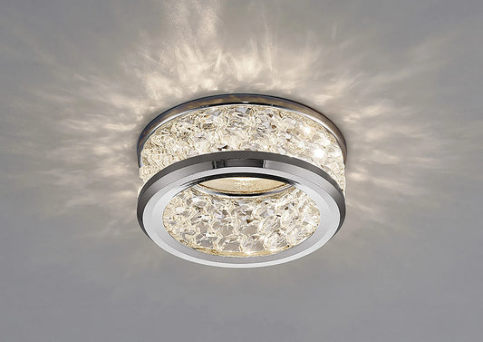 Dante GU10 Downlight 1 Light With 3 Levels Of Crystal Beads (DIYAS IL30835CH)