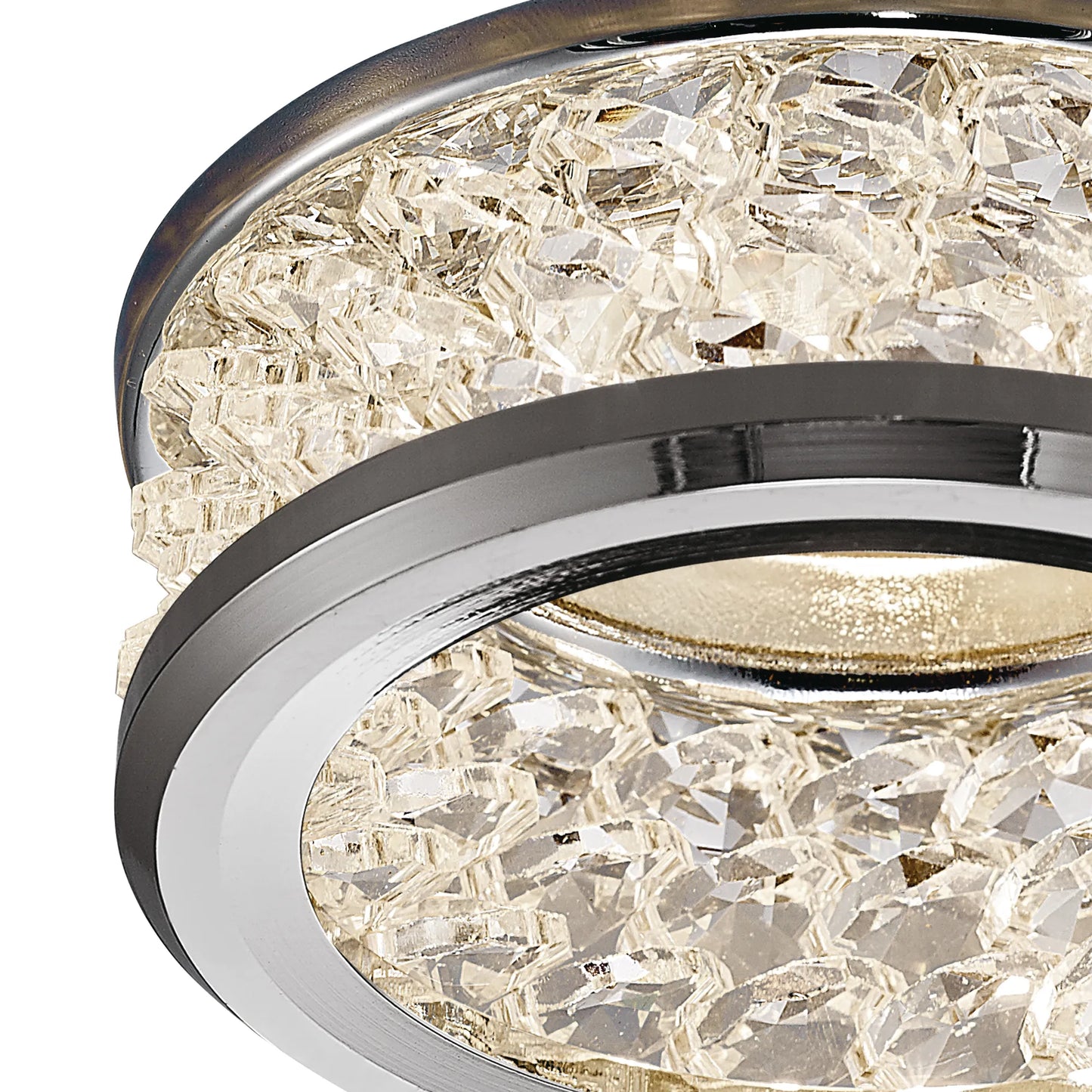 Dante GU10 Downlight 1 Light With 3 Levels Of Crystal Beads (DIYAS IL30835CH)