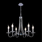 Diyas - Danya Chandelier Pendant, 6 Light E14, Polished Chrome/Crystal (Diyas IL40036) - Luminosity Designs Ltd