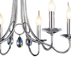 Diyas - Danya Chandelier Pendant, 6 Light E14, Polished Chrome/Crystal (Diyas IL40036) - Luminosity Designs Ltd