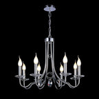 Diyas - Danya Chandelier Pendant, 8 Light E14, Polished Chrome/Crystal (Diyas IL40038) - Luminosity Designs Ltd