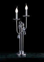 Diyas - Danya Table Lamp, 2 Light E14. Polished Chrome/Crystal (Diyas IL40039) - Luminosity Designs Ltd