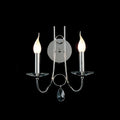 Diyas - Danya Wall Lamp, 2 Light E14, Polished Chrome/Crystal (Diyas IL40032) - Luminosity Designs Ltd