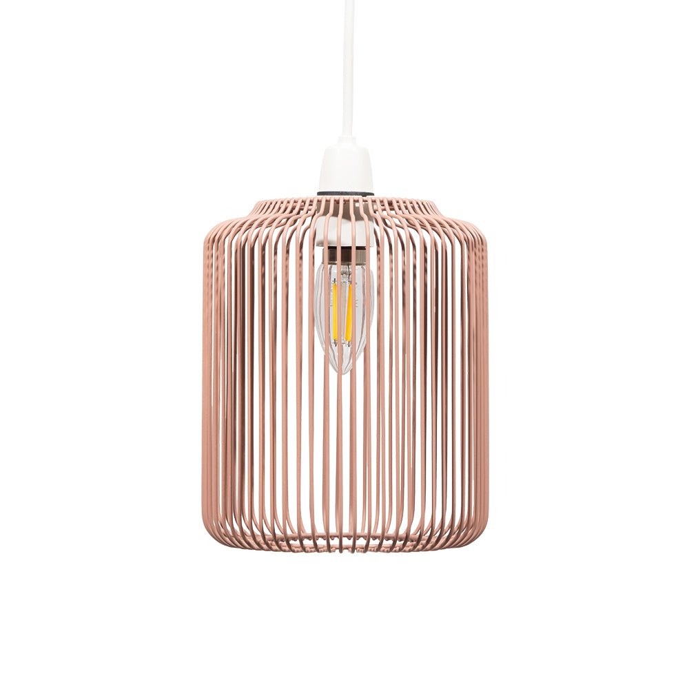 Oaks Lighting - Dapto Non Electric Pendant Shade With Metal Curved Framework - Luminosity Designs Ltd