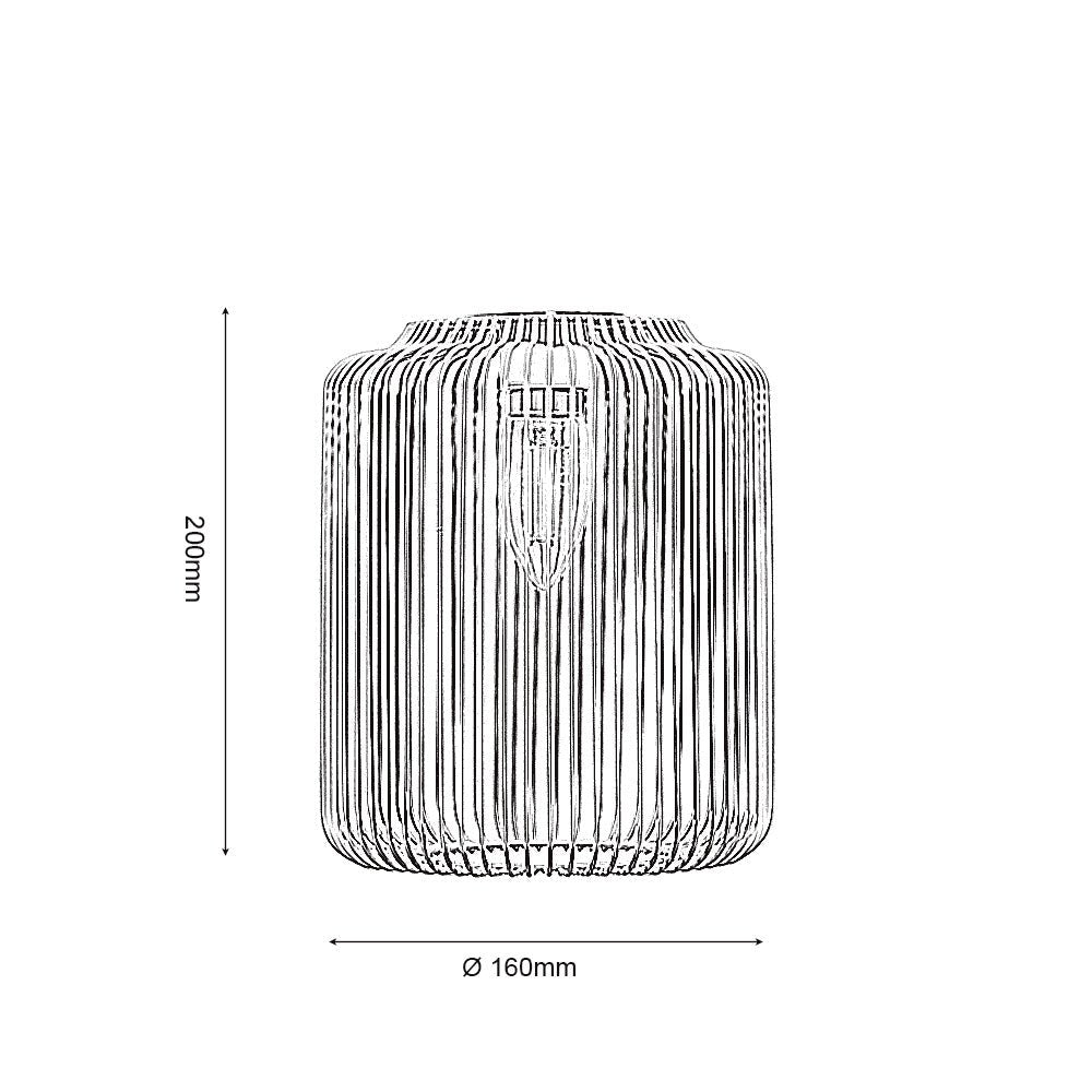 Oaks Lighting - Dapto Non Electric Pendant Shade With Metal Curved Framework - Luminosity Designs Ltd