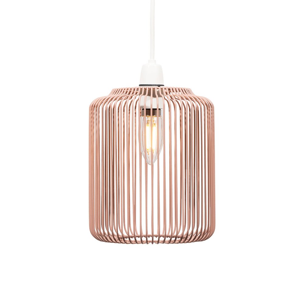 Oaks Lighting - Dapto Non Electric Pendant Shade With Metal Curved Framework - Luminosity Designs Ltd