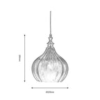 Oaks Lighting - Darby Single Pendant With Faceted Glass and Chrome Tint (1241 CH Oaks) - Luminosity Designs Ltd