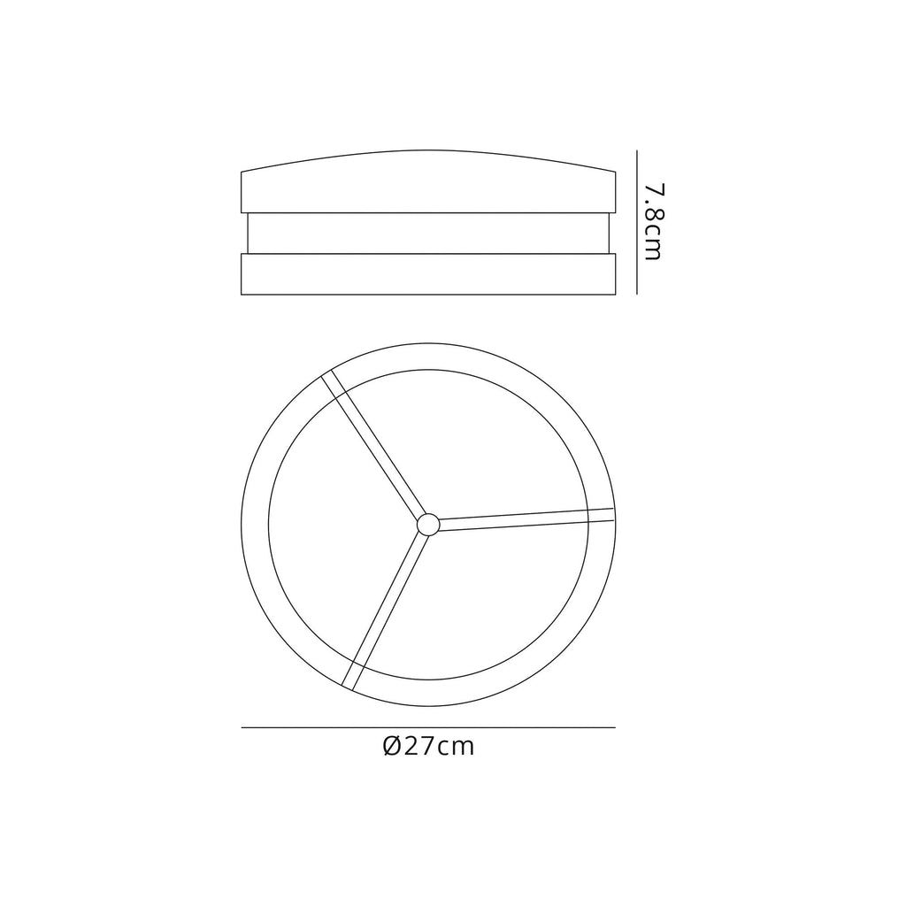 Deco - Daru Waterproof Trident Bulkhead Light - Luminosity Designs Ltd