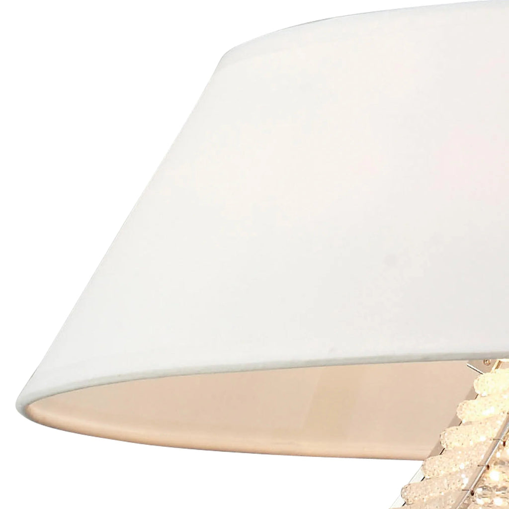 Diyas - Davina Pendant With Fabric Shade, 3 Light G9, Polished Chrome/Crystal (Diyas IL30041) - Luminosity Designs Ltd