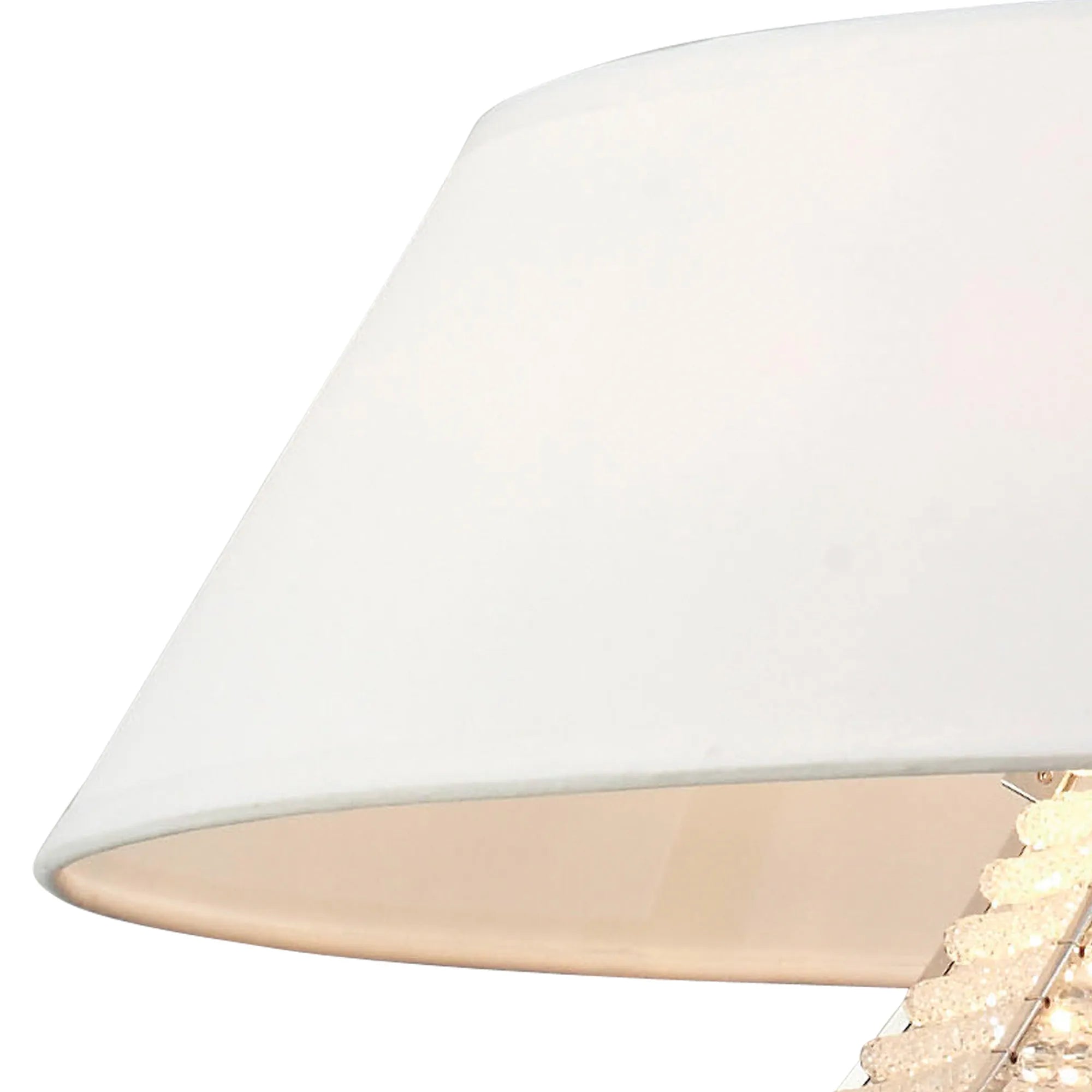 Diyas - Davina Pendant With Fabric Shade, 3 Light G9, Polished Chrome/Crystal (Diyas IL30041) - Luminosity Designs Ltd