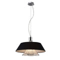 Diyas - Davina Pendant With Fabric Shade, 3 Light G9, Polished Chrome/Crystal (Diyas IL30041) - Luminosity Designs Ltd