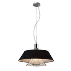 Diyas - Davina Pendant With Fabric Shade, 3 Light G9, Polished Chrome/Crystal (Diyas IL30041) - Luminosity Designs Ltd