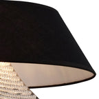 Diyas - Davina Pendant With Fabric Shade, 3 Light G9, Polished Chrome/Crystal (Diyas IL30041) - Luminosity Designs Ltd