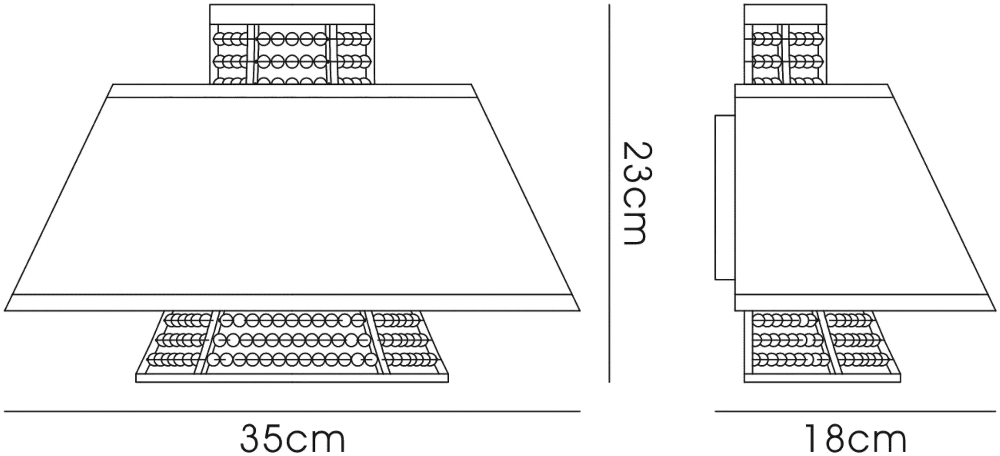 Diyas - Davina Wall Lamp With Fabric Shade 2 Light G9 Polished Chrome/Crystal (Diyas IL30054) - Luminosity Designs Ltd