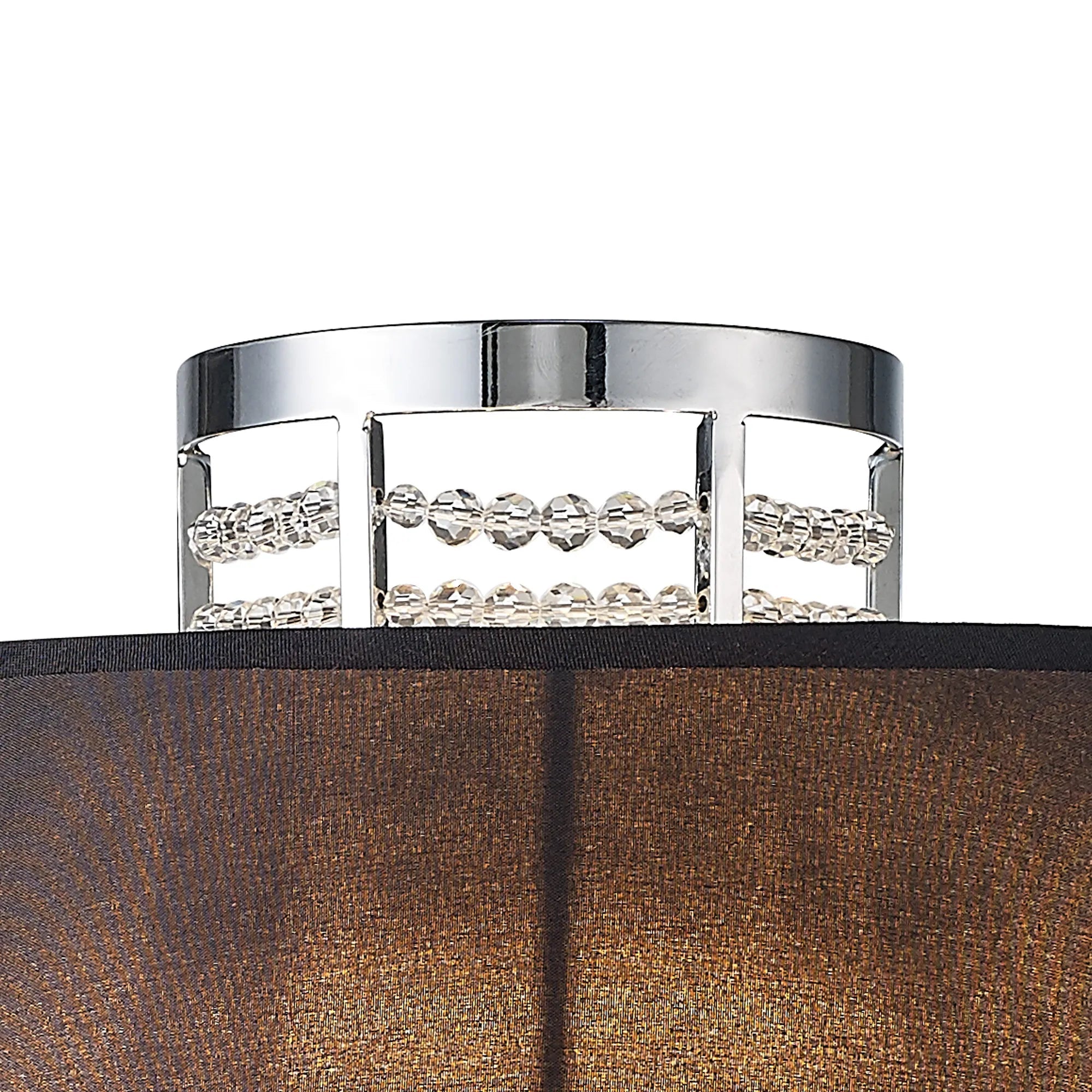 Diyas - Davina Wall Lamp With Fabric Shade 2 Light G9 Polished Chrome/Crystal (Diyas IL30054) - Luminosity Designs Ltd