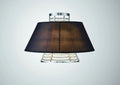 Diyas - Davina Wall Lamp With Fabric Shade 2 Light G9 Polished Chrome/Crystal (Diyas IL30054) - Luminosity Designs Ltd