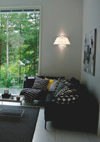 Diyas - Davina Wall Lamp With Fabric Shade 2 Light G9 Polished Chrome/Crystal (Diyas IL30054) - Luminosity Designs Ltd