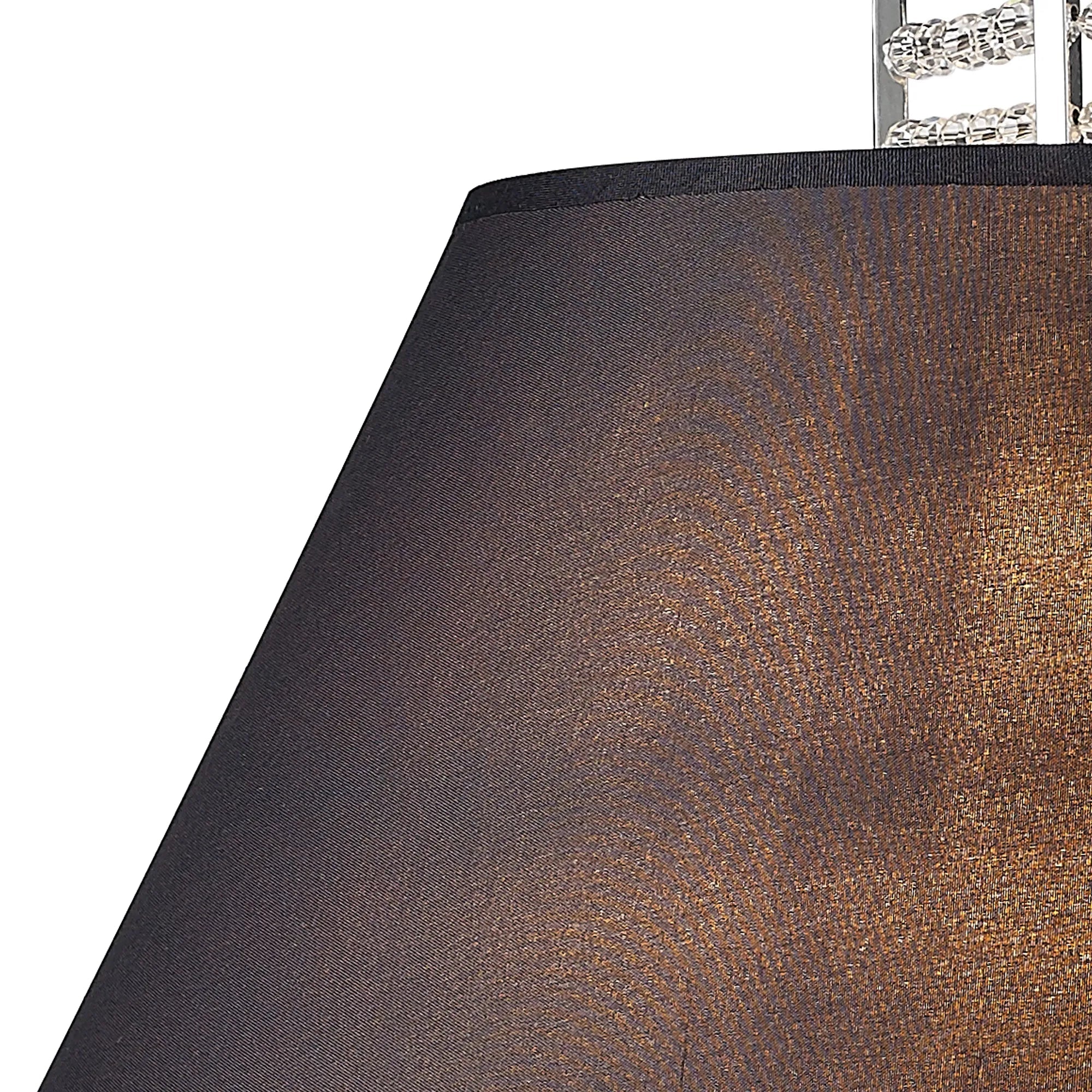 Diyas - Davina Wall Lamp With Fabric Shade 2 Light G9 Polished Chrome/Crystal (Diyas IL30054) - Luminosity Designs Ltd