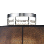 Diyas - Davina Wall Lamp With Fabric Shade 2 Light G9 Polished Chrome/Crystal (Diyas IL30054) - Luminosity Designs Ltd